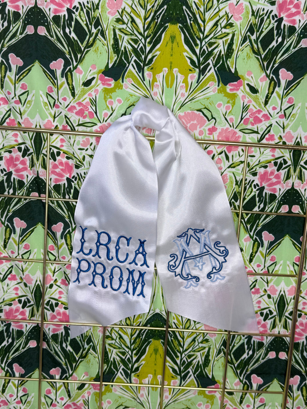 Bouquet embroidered ribbon Single Tail