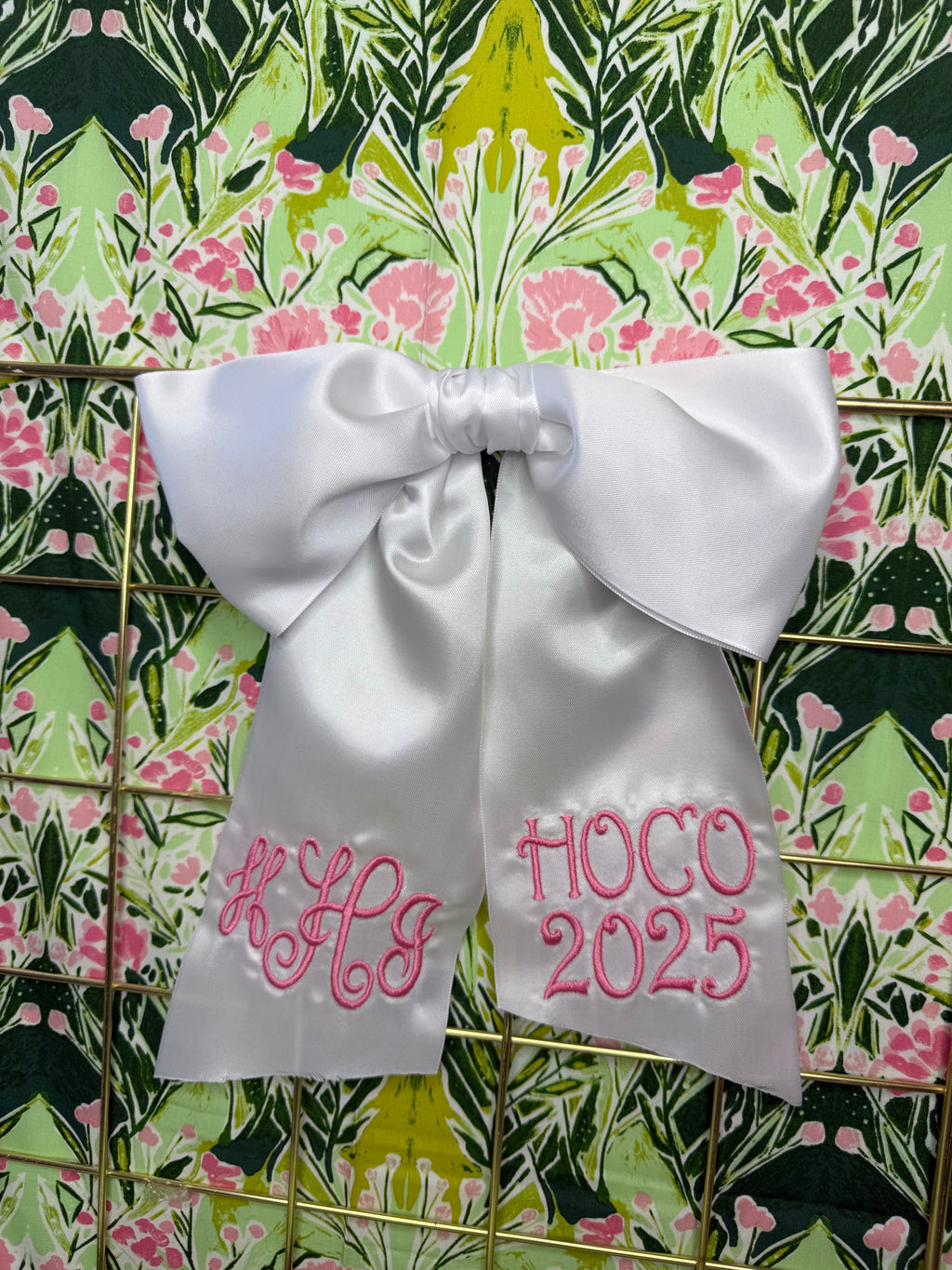 Bouquet embroidered ribbon Single Tail