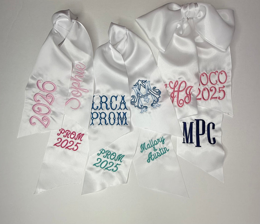 Bouquet embroidered ribbon Single Tail