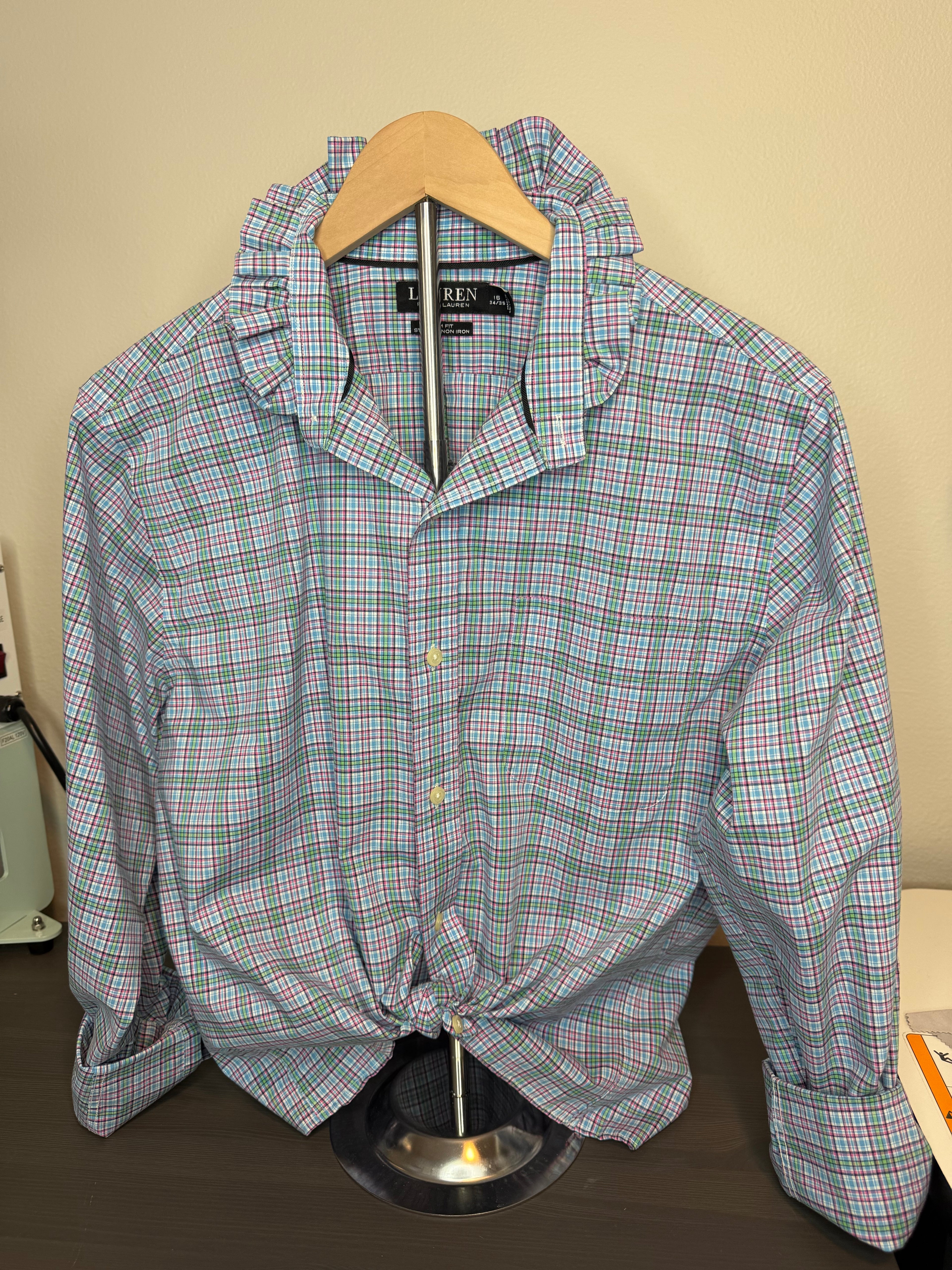 Ruffle Collar Polo