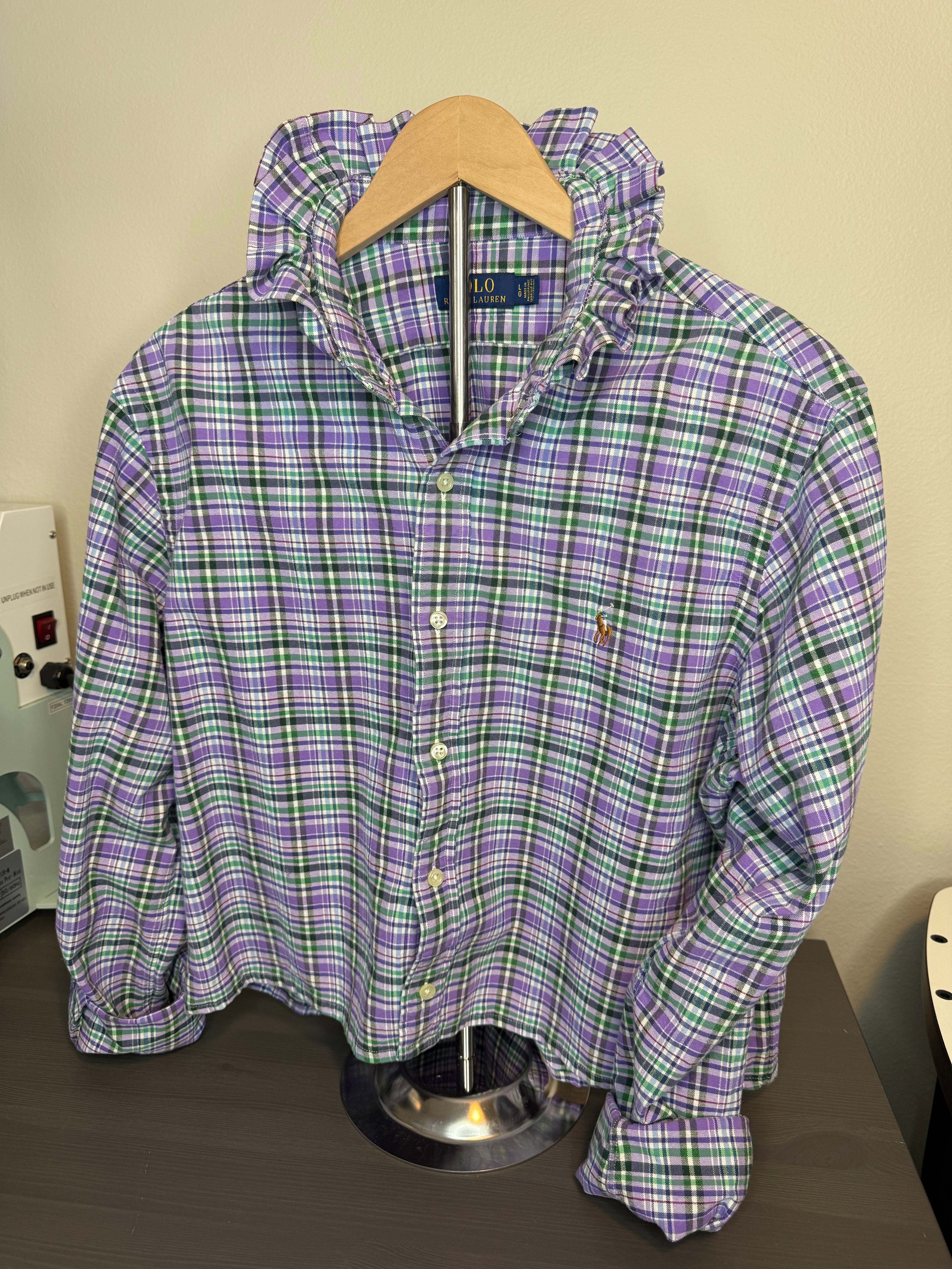 Ruffle Collar Polo