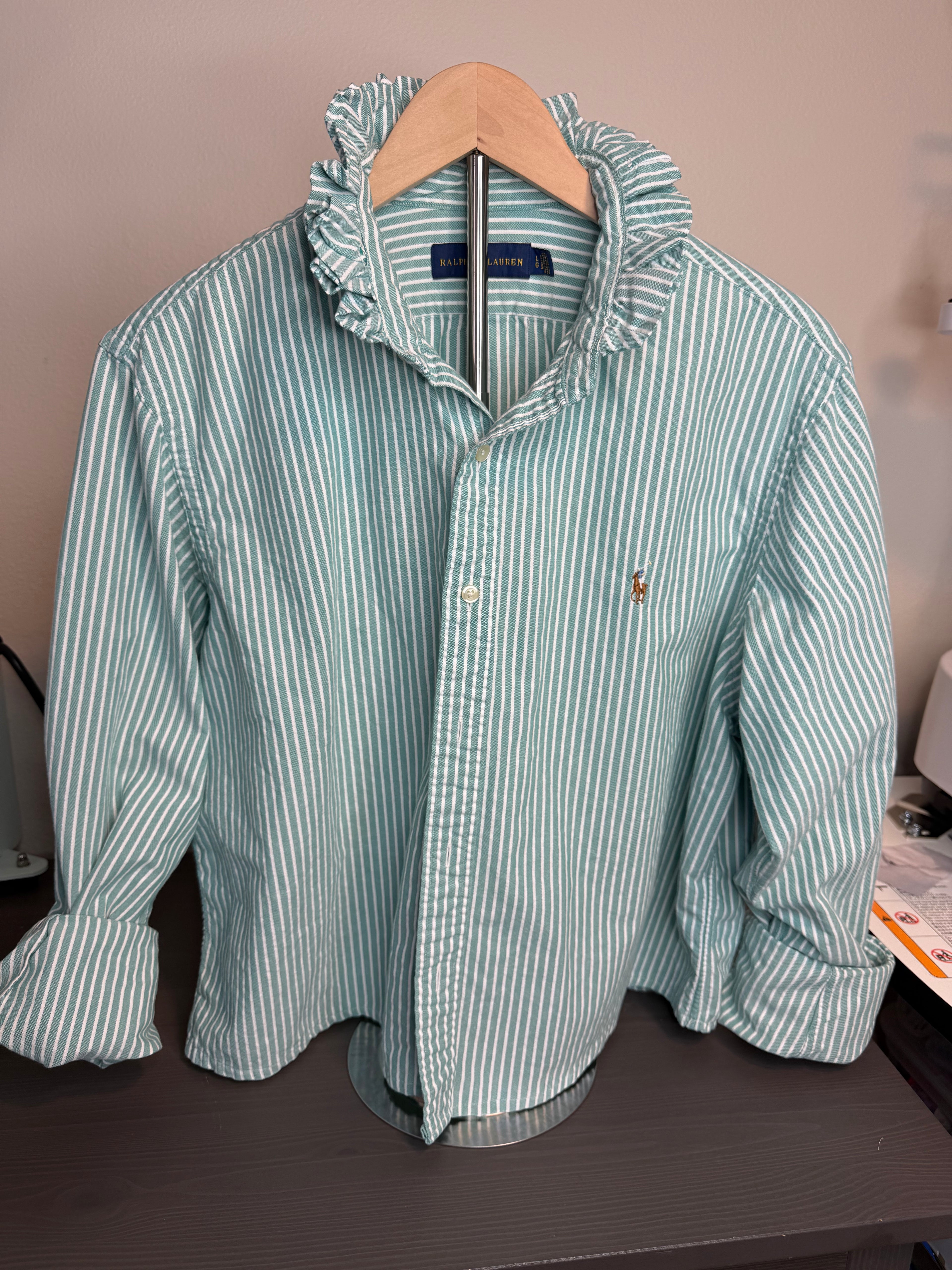 Ruffle Collar Polo