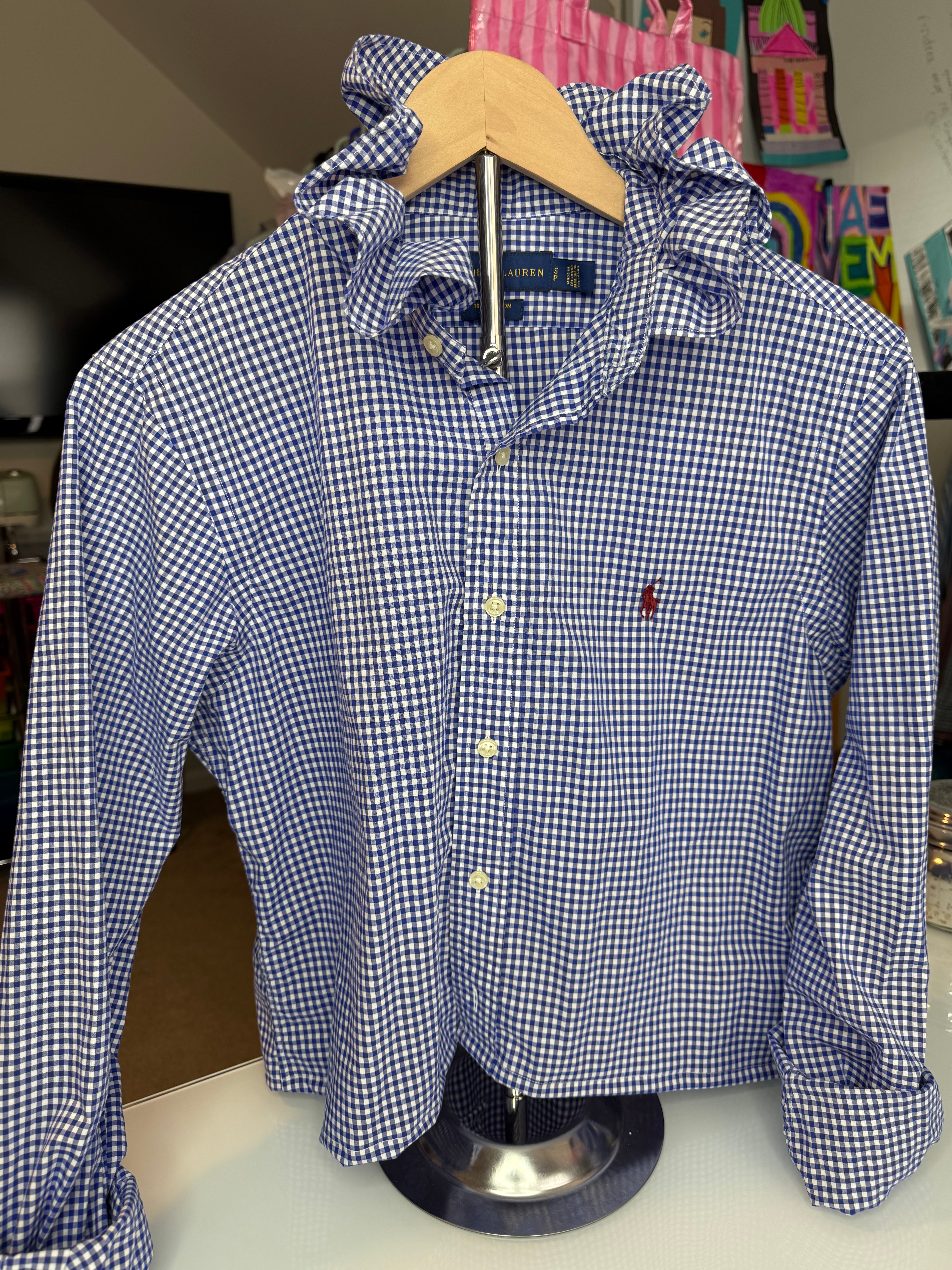 Ruffle collar oxford