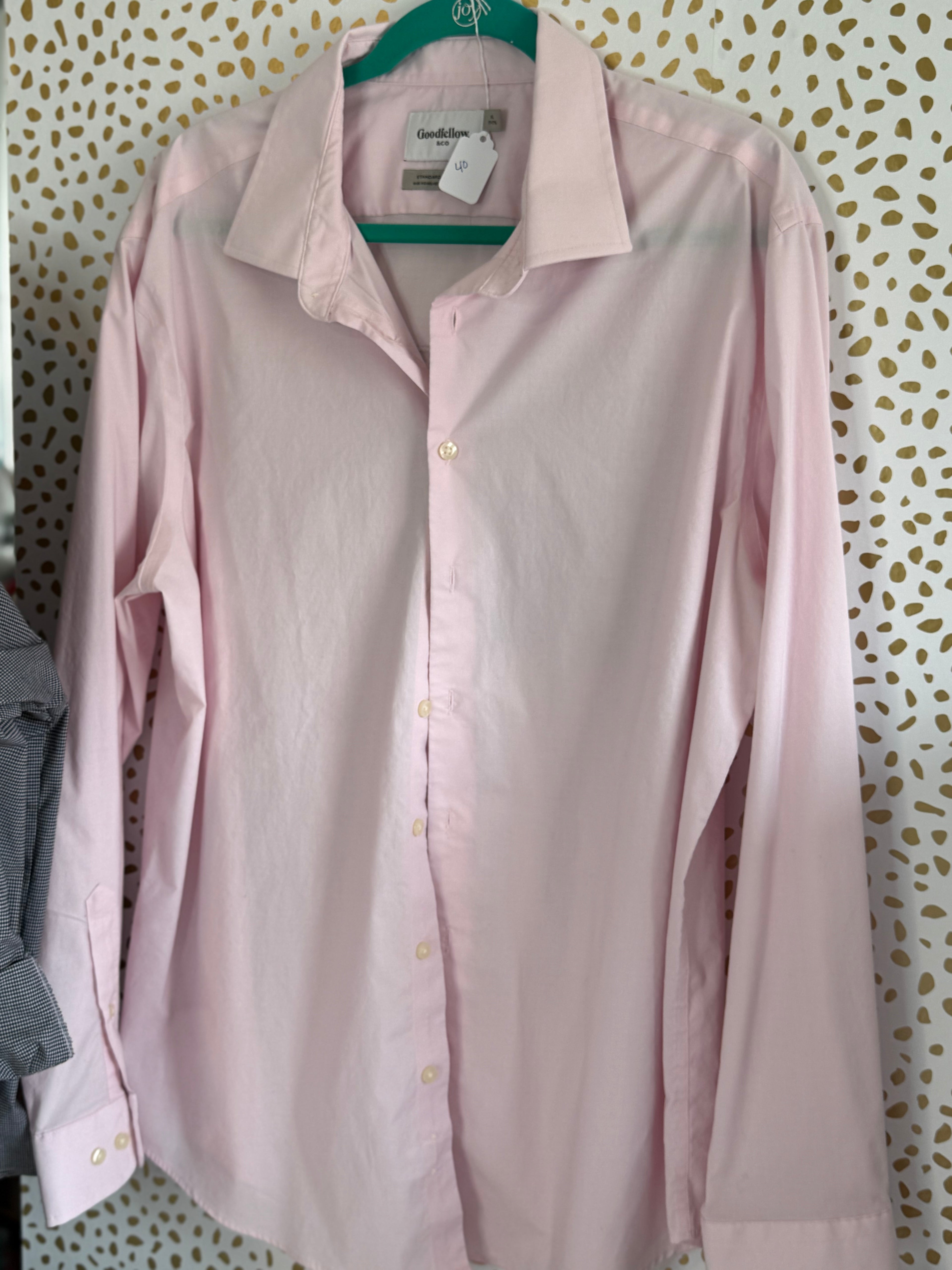 Long Sleeve XL oxford with flag applique