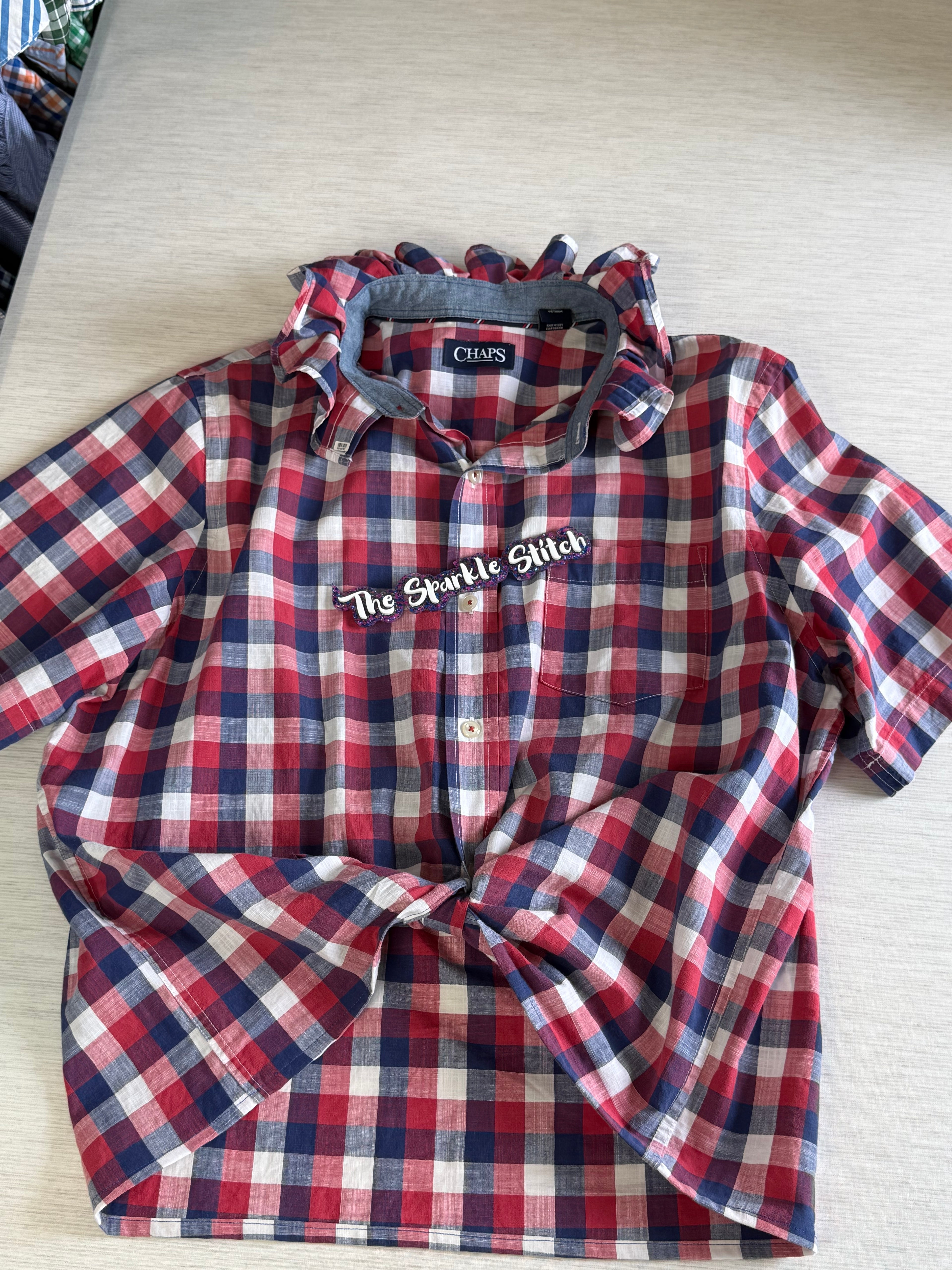 Short sleeve reworked oxford Size Large