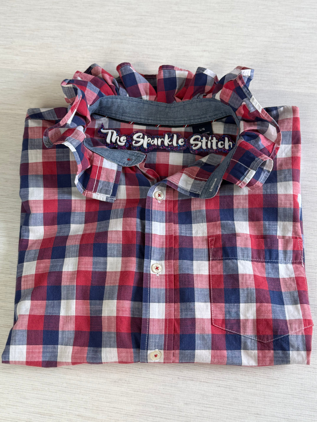 Short sleeve reworked oxford Size Large