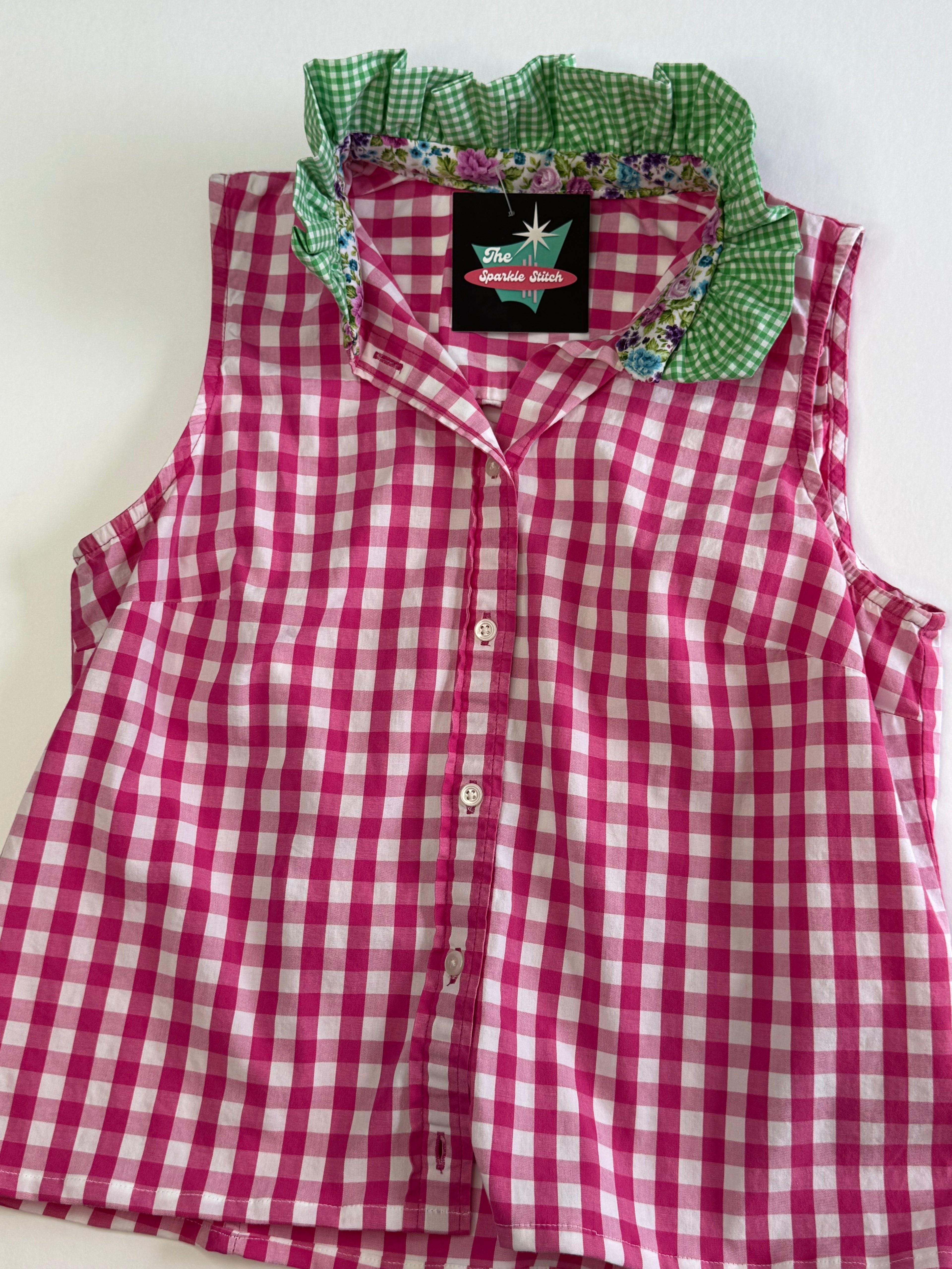 XS Sleeveless reworked oxford