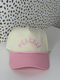 Pink and Cream Peaches rope hat